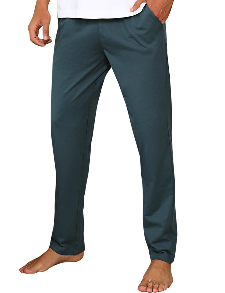 Litherday Schlafanzughose Herren Lang Pyjamahose 100% Baumwolle Nachtwäsche hose Unifarbene Freizeit