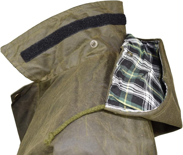 Wachsjacke New England Jager | Robuste Wind- und wasserdichte Regenjacke | Für Jäger mit Hasentasche