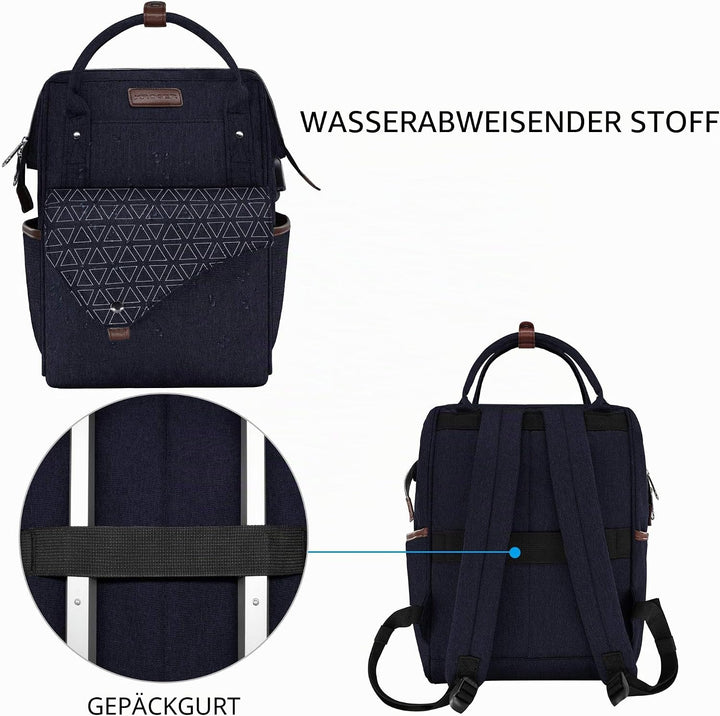 KROSER Rucksack Damen für Schule Laptop Rucksack 15,6 Zoll Schulrucksack Daypack Wasserdichte mit US
