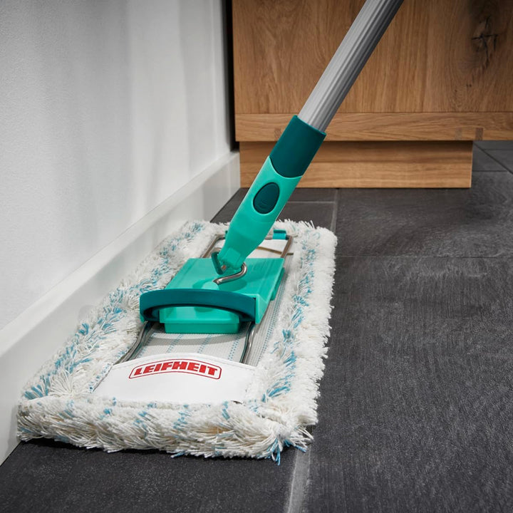 Leifheit rückenschonender Bodenwischer Profi XL cotton plus mit Aluminiumstiel 140 cm für Fliesen- u
