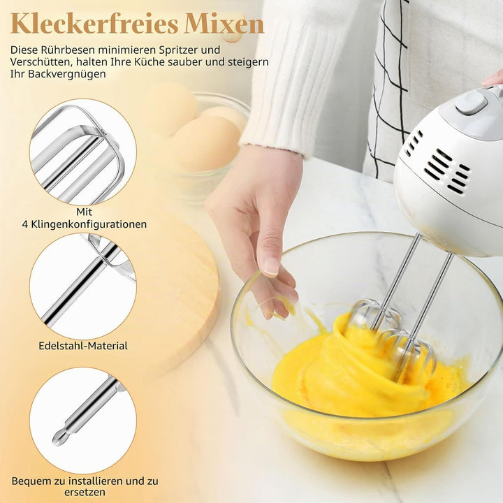 2er-set Handmixer-besen, Ersatz-eierquirl aus Edelstahl, Teigknetwerkzeug für Küche Und Haushalt