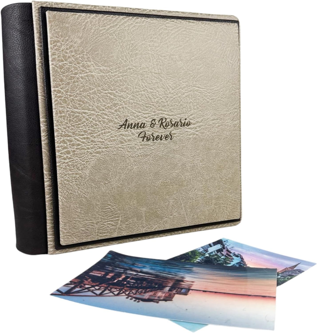 Fotoalbum - Eclissi Vintage - handgefertigte Herstellung aus Kunstleder, personalisierbar mit Gravur