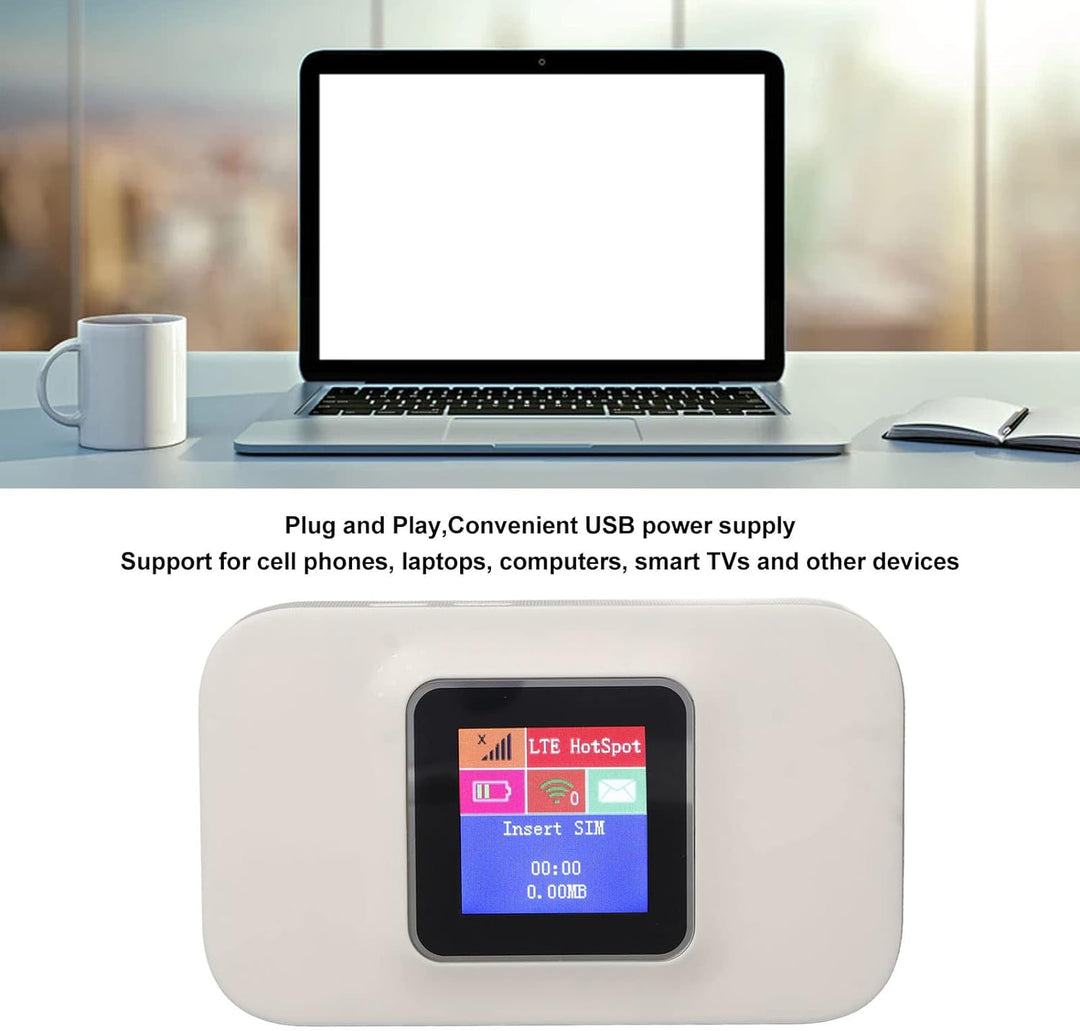 Tangxi Mobile 4G LTE Hotspot Router, Portable USB Hotspot with 300 Mbps, High Speed WiFi, SIM Card S