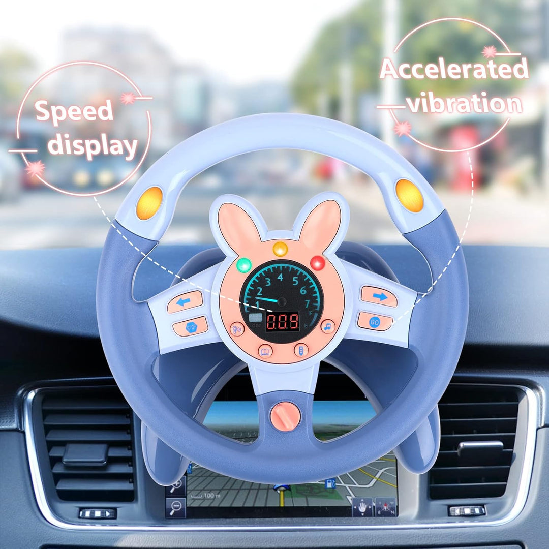 deAO Kinder Lenkrad Spielzeug mit 360° Kinder Simulierter Fahrsimulator Auto Simulation Spielzeug fü