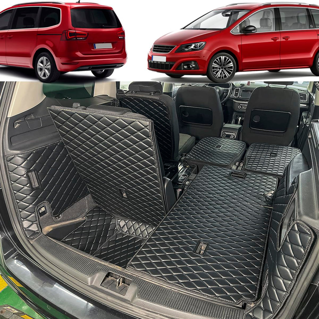 Kofferraumwanne kompatibel mit VW Sharan/Seat Alhambra ab 9/2010-2023 (6/7-Sitzer) Kofferraummatte K