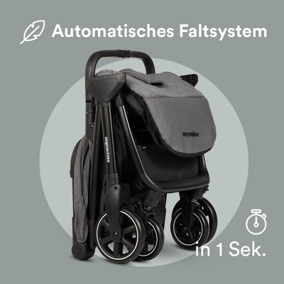 Easywalker Jackey Buggy 0-22 kg, Leichtgewicht, Automatisch faltbar, Einzigartiges Zubehörsystem, mi