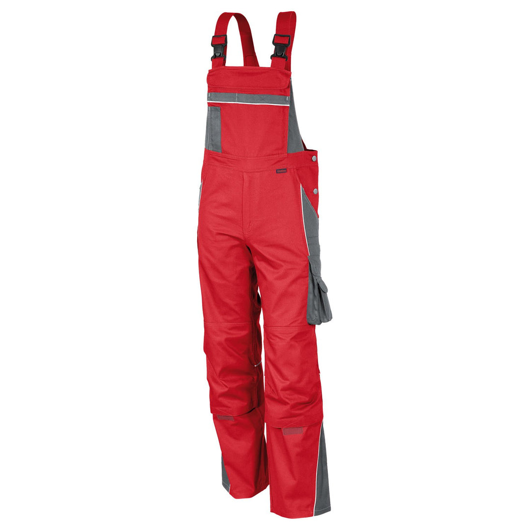 Qualitex Latzhose PROfessionell Arbeitskleidung für Handwerk und Hobby 24 Rot/Grau, 24 Rot/Grau