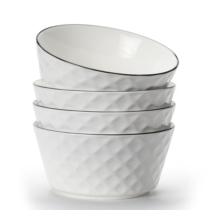 Müslischalen, 4 Stück Müsli Schale Keramik, 700ml Dessertschale, Salatschale für Haferflocken, Suppe