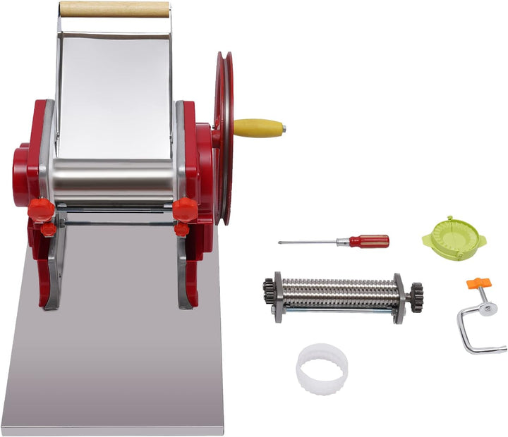 Manuelle Nudelmaschine Manuelle Teigwalzenmühle aus Edelstahl, Multifunktionale Manuelle Pasta Maker
