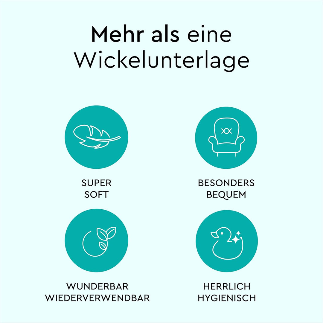 LILLYDOO hautfreundliche Baby Wickelunterlagen 60x 60 cm, 50 Stück (5x10 Stück), Weich, Ohne Parfüme
