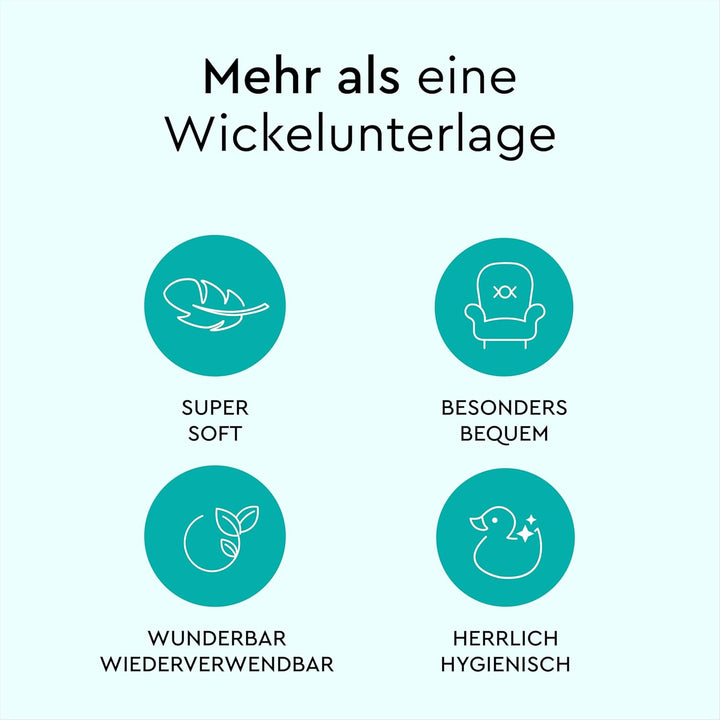 LILLYDOO hautfreundliche Baby Wickelunterlagen 60x 60 cm, 50 Stück (5x10 Stück), Weich, Ohne Parfüme
