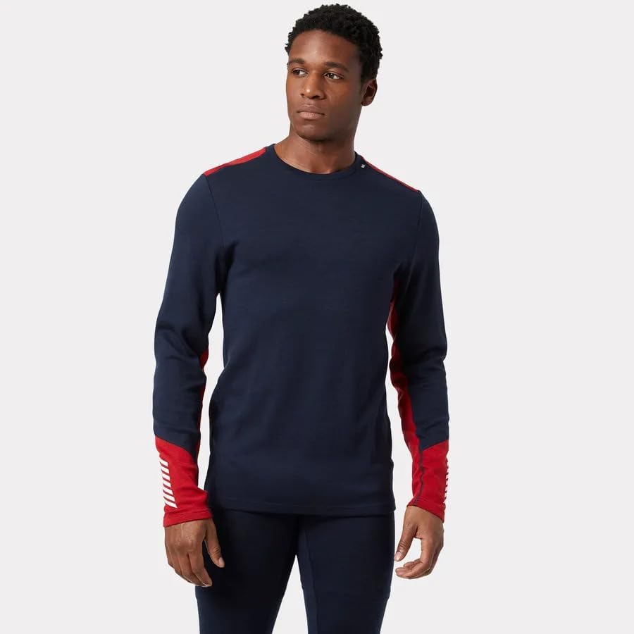 Helly Hansen Herren Lifa Merino Midweight Crew Shirt XL Marineblau, XL Marineblau