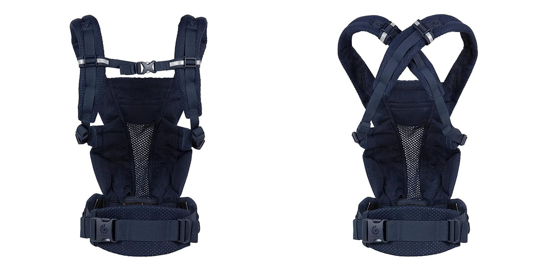 Ergobaby Omni Breeze Babytrage für Neugeborene ab Geburt bis 20kg, 4 Positionen SoftFlex Mesh Ergono