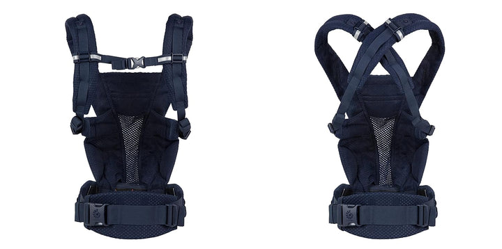 Ergobaby Omni Breeze Babytrage für Neugeborene ab Geburt bis 20kg, 4 Positionen SoftFlex Mesh Ergono