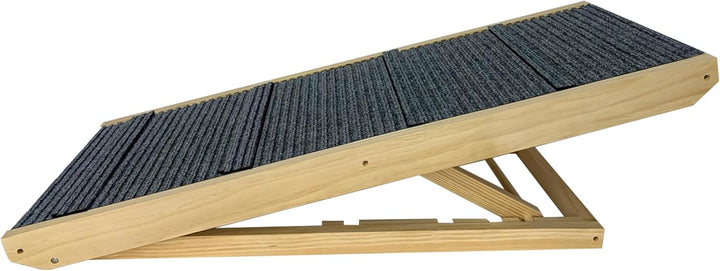 HENGMEI Hundetreppe, Holz Hunderampe, Klappbar Katzentreppe, rutschfeste Katzenleiter, Haustiertrepp