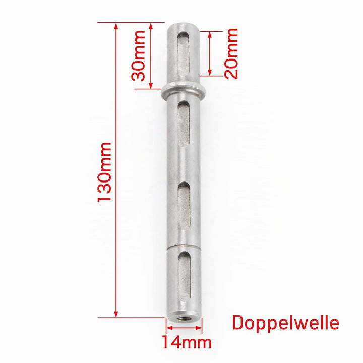 RATTMMOTOR Dual Shaft Diameter 14mm Doppelte Abtriebswelle Fit für Schneckengetriebe NMRV030 NEMA23