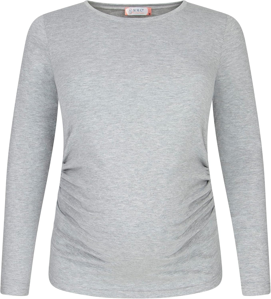 M.M.C. Umstandsshirt 3er Set unifarben Umstandsmode Schwangerschaft Schwangerschaftsshirt, Langarm X