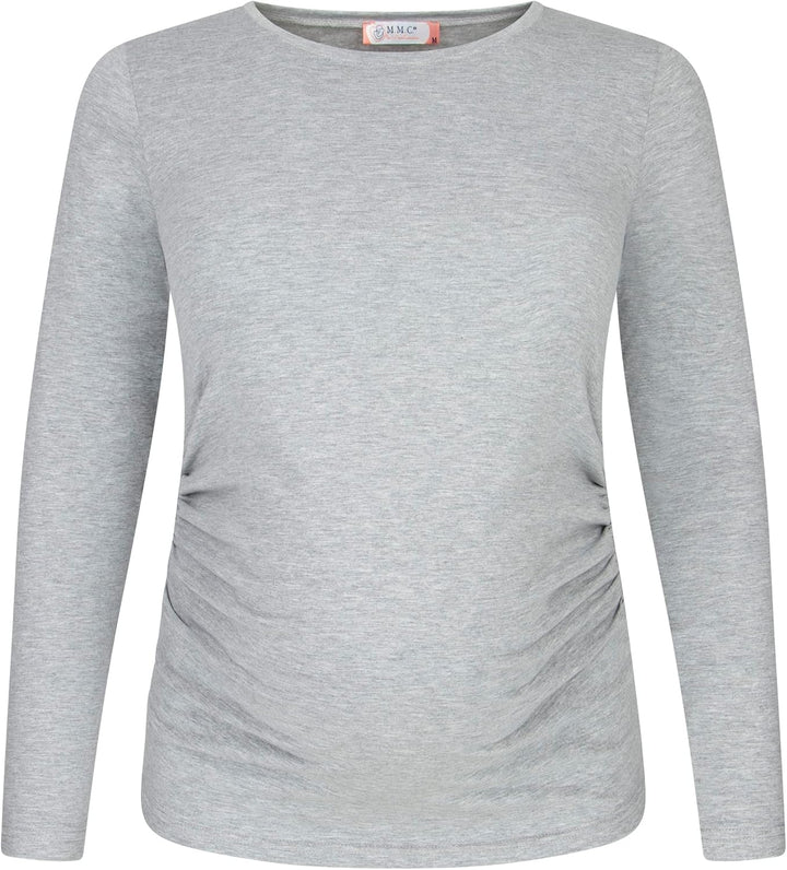 M.M.C. Umstandsshirt 3er Set unifarben Umstandsmode Schwangerschaft Schwangerschaftsshirt, Langarm S