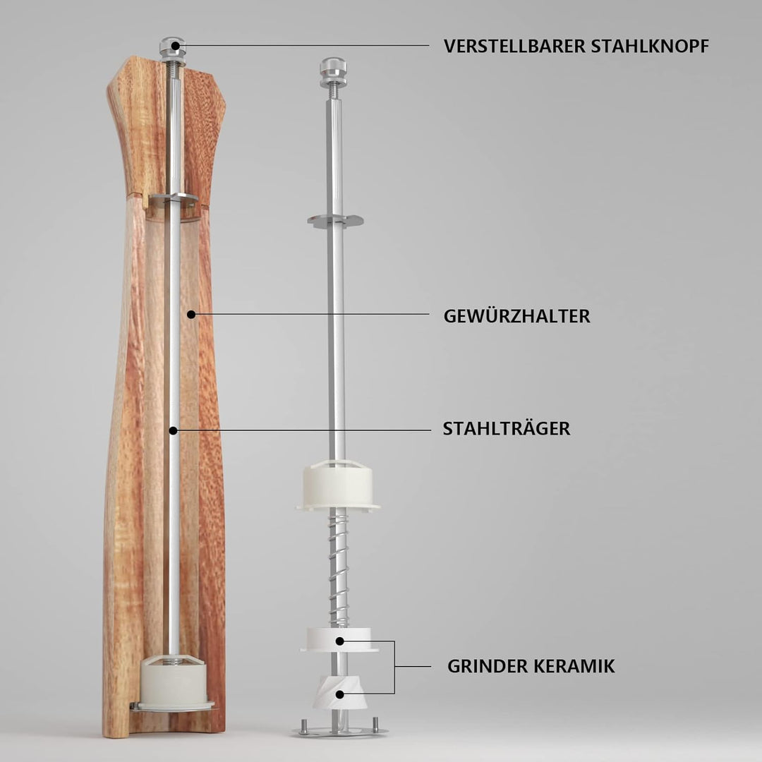 KKC Pfeffermühle aus Holz - 25CM 25CM C, 25CM C