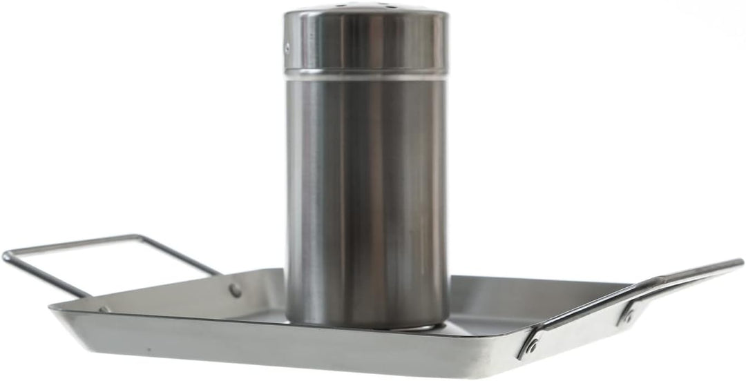 Hähnchenhalter Edelstahl mit Dampfdose und Fettschale BBQ Hähnchenbräter für Grill und Backofen Bier