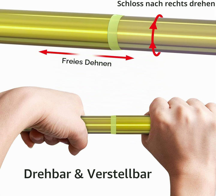 Rautenförmige Duschvorhangstange (beide Seiten: 43–65 cm, Mitte: 51–66 cm), dehnbares Eckgestell aus