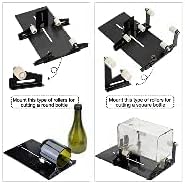 Glasflaschenschneider Quadratische & Runde Flaschenschneidemaschine Weinflaschenschneider-Kit für DI
