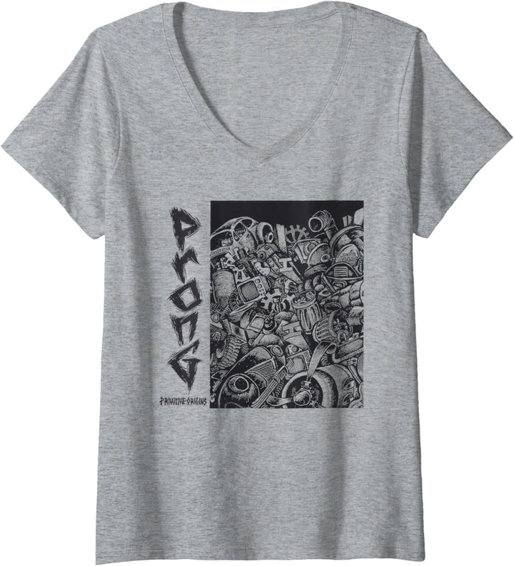 Primitive Ursprünge von Prong T-Shirt mit V-Ausschnitt