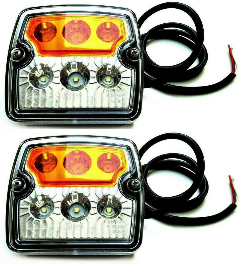 MelTruck® 2x LED Blink-Positionsleuchte Standlicht Blinker LKW Anhänger Traktor 12V 24V