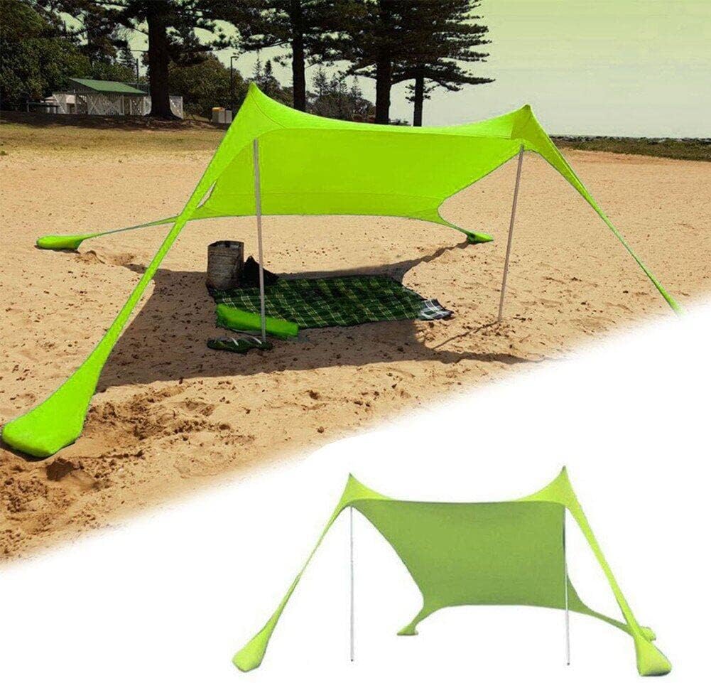 Baldachin des Strandzeltes, Strandsonnenschatten, Tragbarer Strandsonne, Leicht Für Strand, Camping,