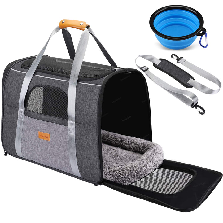 Morpilot Katzentragetasche Hundetragetasche, Atmungsaktive Hundetasche Transportbox für Katze und Hu