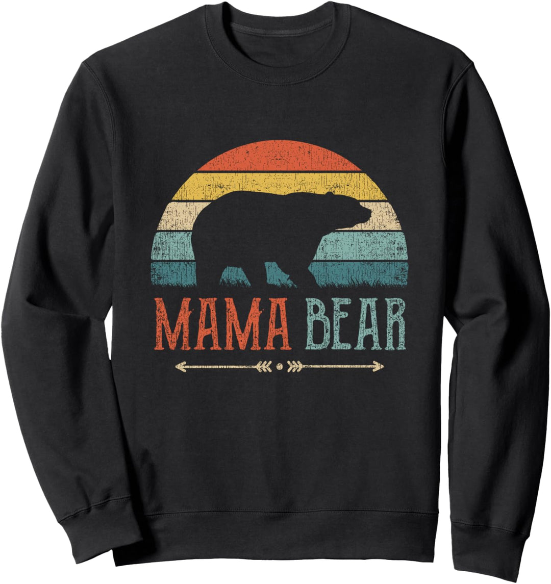 Mama Bär Mutter Geschenk Muttertag Retro Mama Bear Sweatshirt