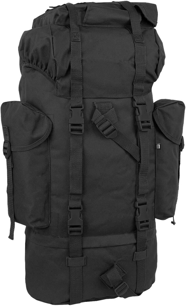 Bundeswehr Kampfrucksack 65 Liter Modell BW Rucksack Schwarz, Schwarz