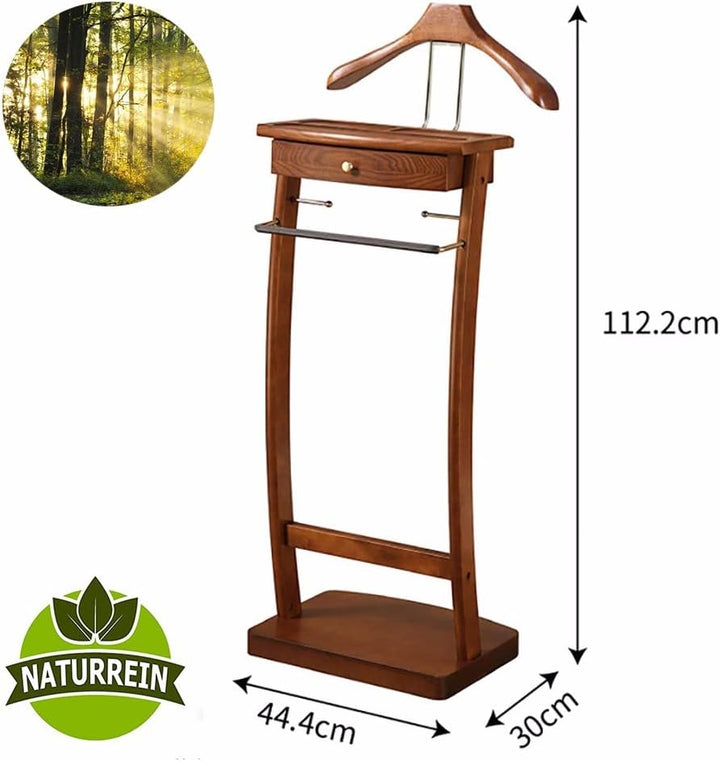 WPPTNSFY Kleiderständer Stummer Diener Moderner und Multifunktionaler Herrendiener mit Schublade Lei