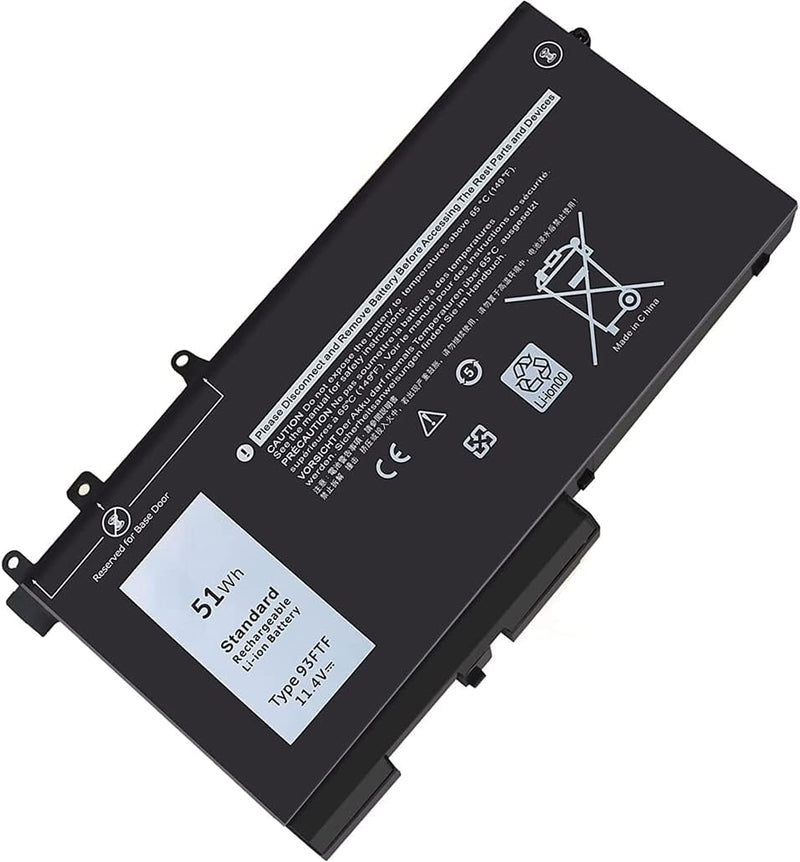 AKKEE 51Wh 93FTF Laptop Akku für Dell Latitude 5580 5590 5591 5480 5490 5491 5495 5280 5288 5488 E52