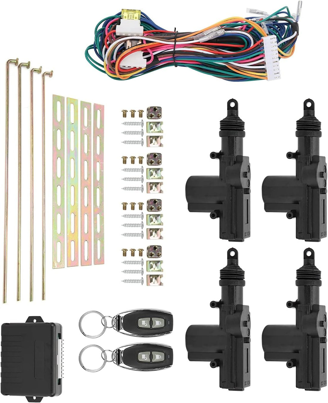 Aramox Zentralverriegelung Satz, Fernbedienung Keyless Entry System 12V W/LED Anzeige mit 2 Controll