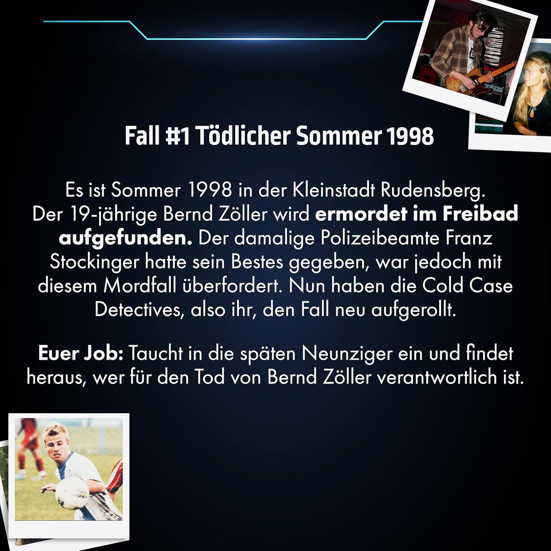 X-SCAPE Cold Case Detectives - Krimispiel & Escape Room Spiel für Zuhause - Tödlicher Sommer 1998 -