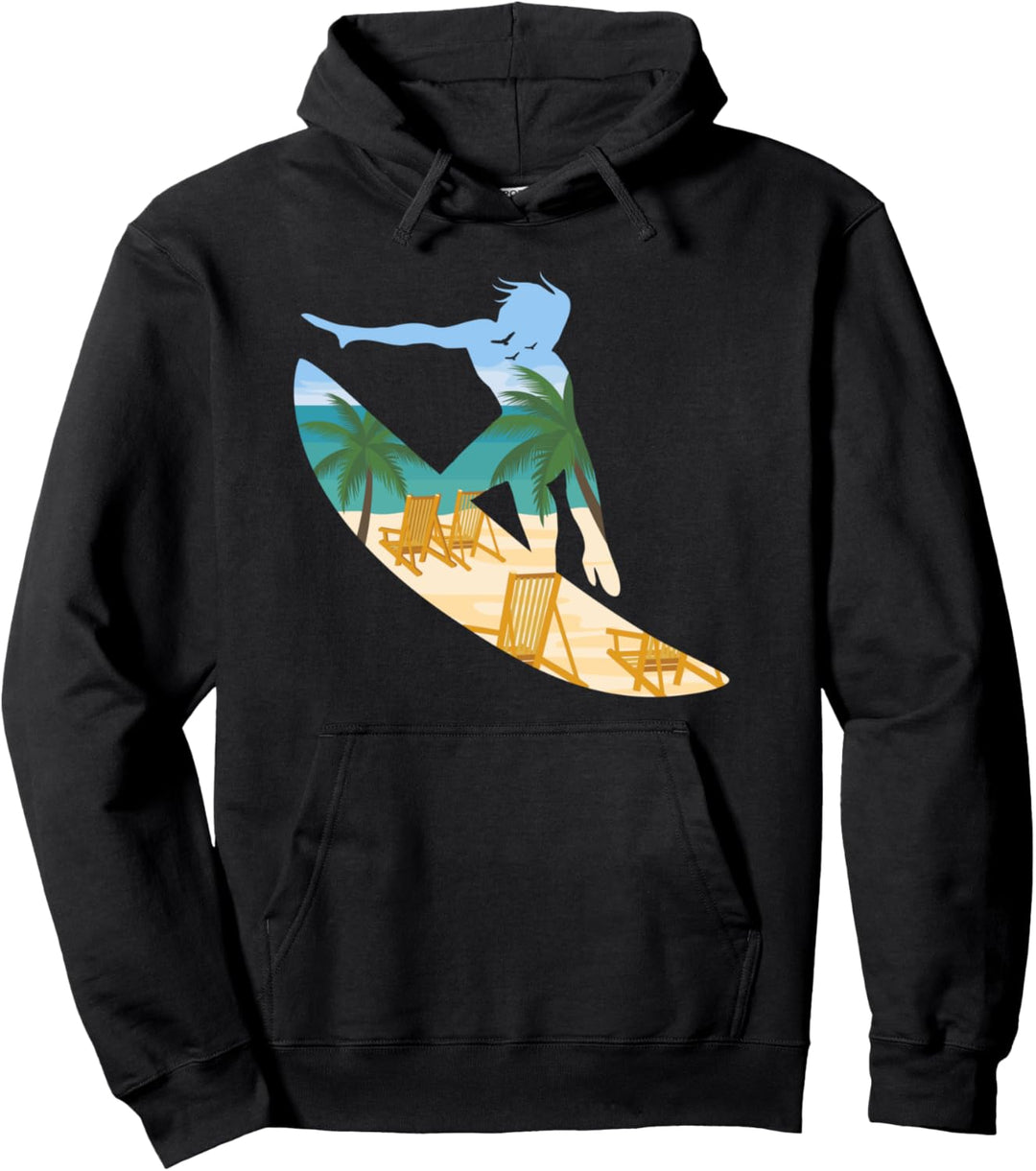 Surfing Beach Urlaub Hawaii Myrtle Venedig Geschenk Surfen Pullover Hoodie