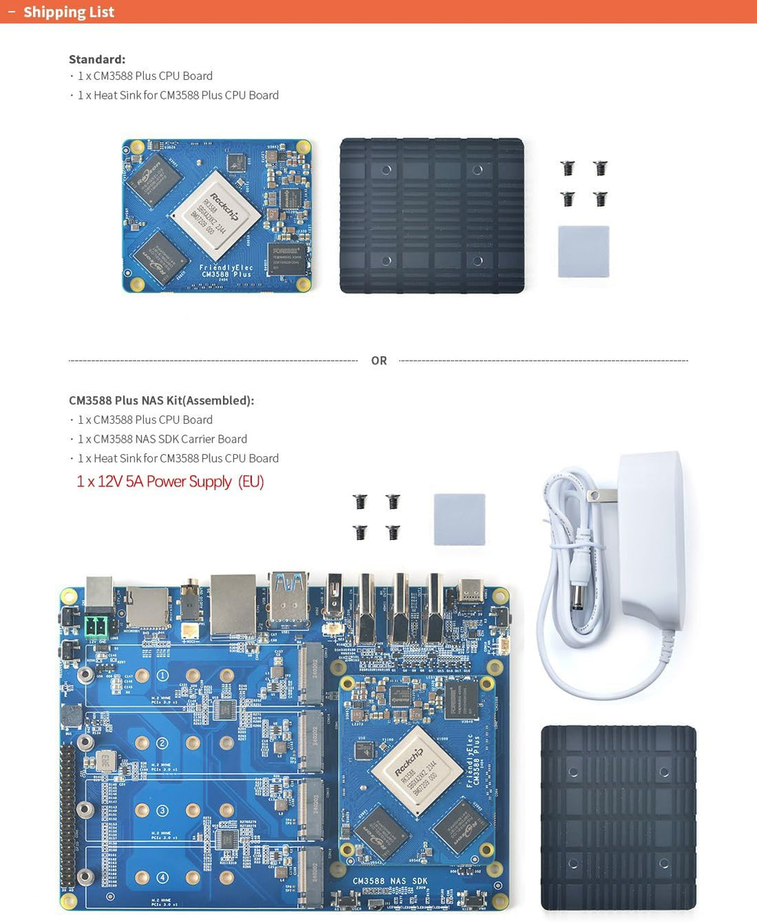 youyeetoo CM3588 Plus Mini NAS Plattform, bis zu 8K Video, RK3588,OpenMediaVault fit,32GB LPDDR5, 4