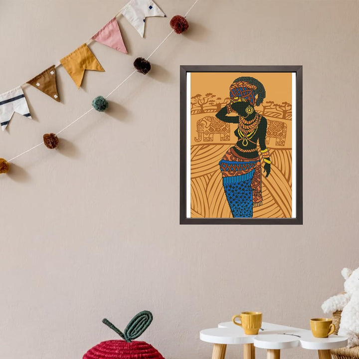 Diamond Dotz DD12-035 Afrikanische Prinzessin, ca. 52 x 76 cm gross, Diamond Painting, Malen mit Dia