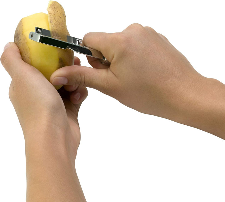 WMF Profi Plus Kartoffelschäler Pendelklinge 19 cm, Edelstahl teilmattiert, spülmaschinengeeignet &