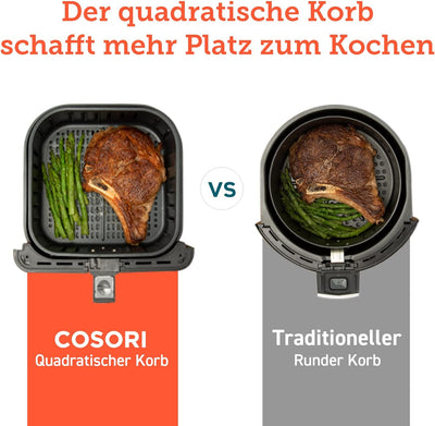 COSORI Heissluftfritteuse 3,5L, Heissluftfriteuse Ohne ÖL mit 13 Programmen, 1500W, Airfryer XL für