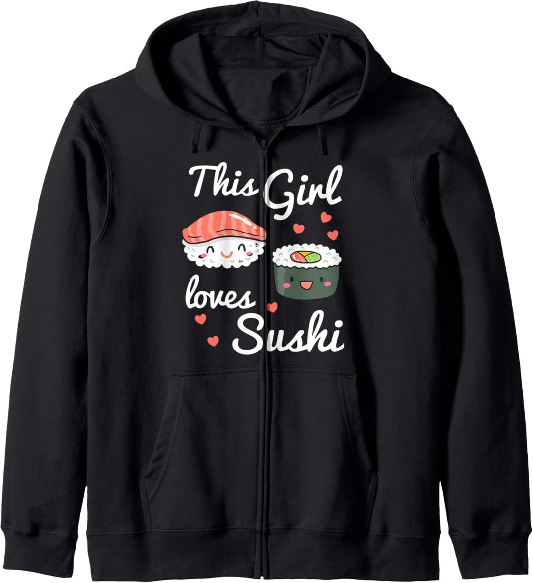 Sushi Tshirt Geschenk Maki Lachs Asiatisch Kapuzenjacke