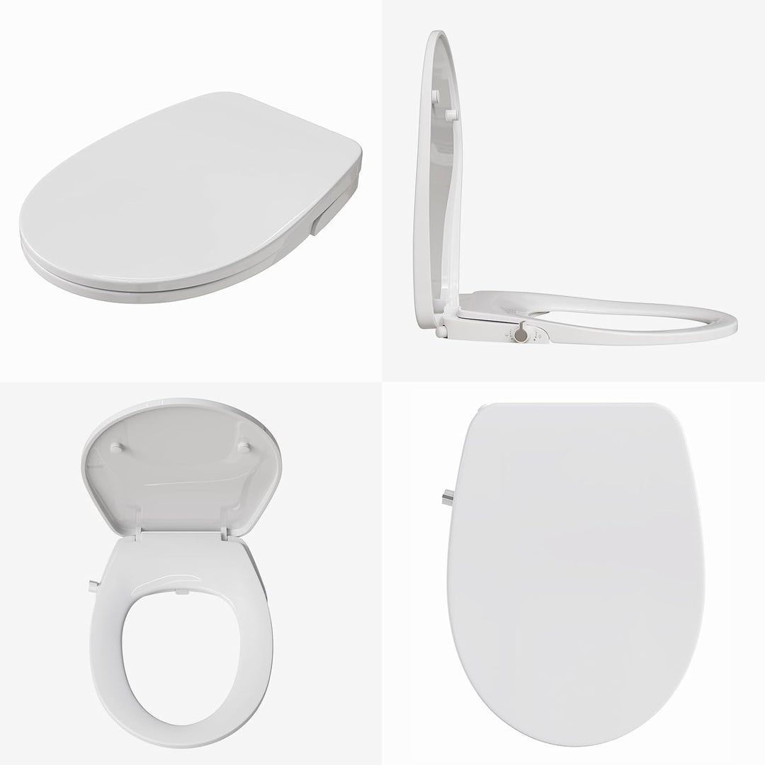 Dusch WC Sitz mit Bidet Funktion, Bidet Aufsatz für Toilette ohne Stromanschluss, Toilettendeckel mi