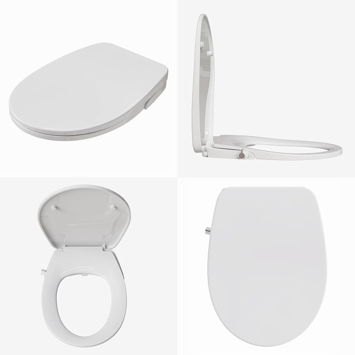 Dusch WC Sitz mit Bidet Funktion, Bidet Aufsatz für Toilette ohne Stromanschluss, Toilettendeckel mi