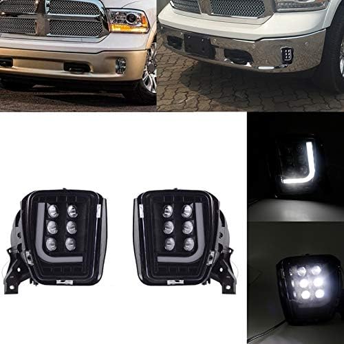 WPFC Auto-Frontstossstange Nebelscheinwerfer Montage Mit Hellen LED DRL LED Nebel-Treibendes Licht F