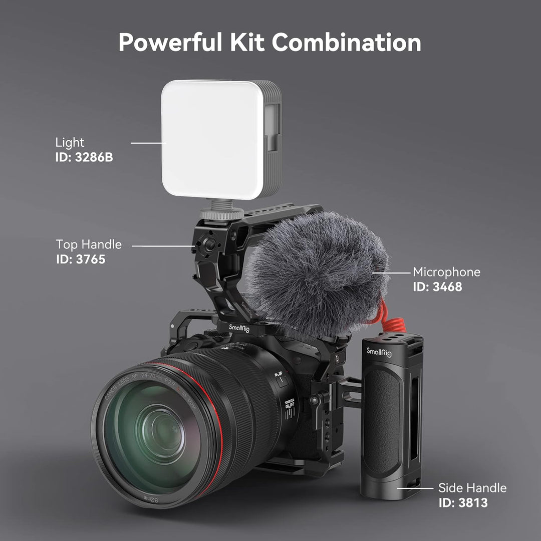 SMALLRIG R50 Käfig für Canon R50 Kamera, Aluminiumlegierung mit Schnellwechselplatte für Arca-Stände