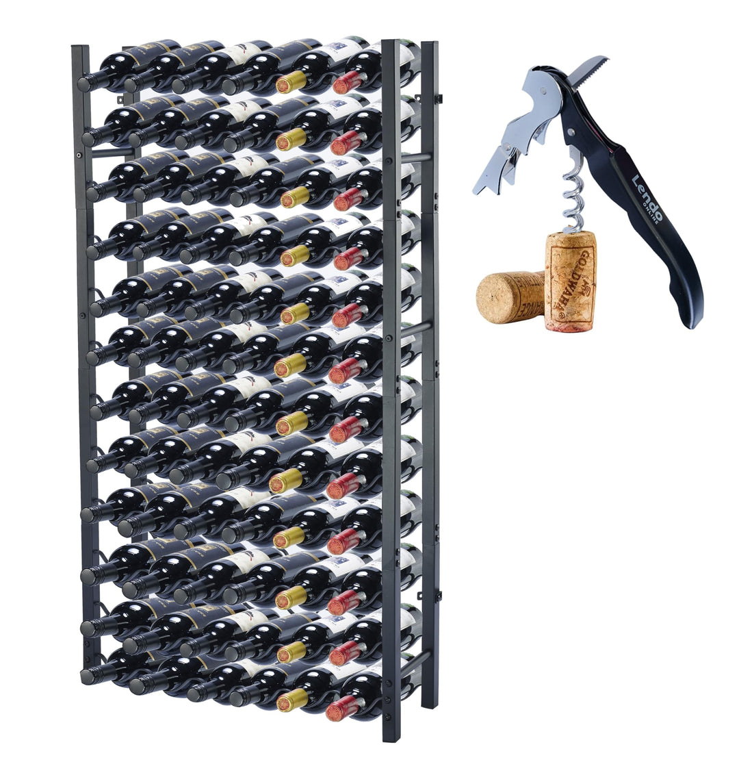 Weinregal - Weinschrank - Weinflaschenhalter - Weinlagerung - Schwarz - Pulverbeschichteter Stahl -