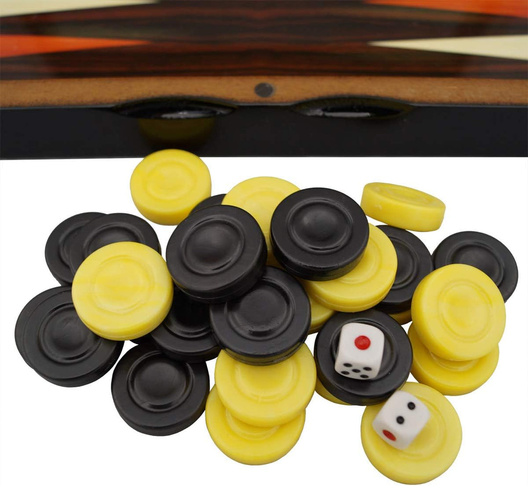 PrimoLiving Deluxe Holz Backgammon Set Porto - 38x48 cm - inklusive Schachbrett L Porto, L Porto