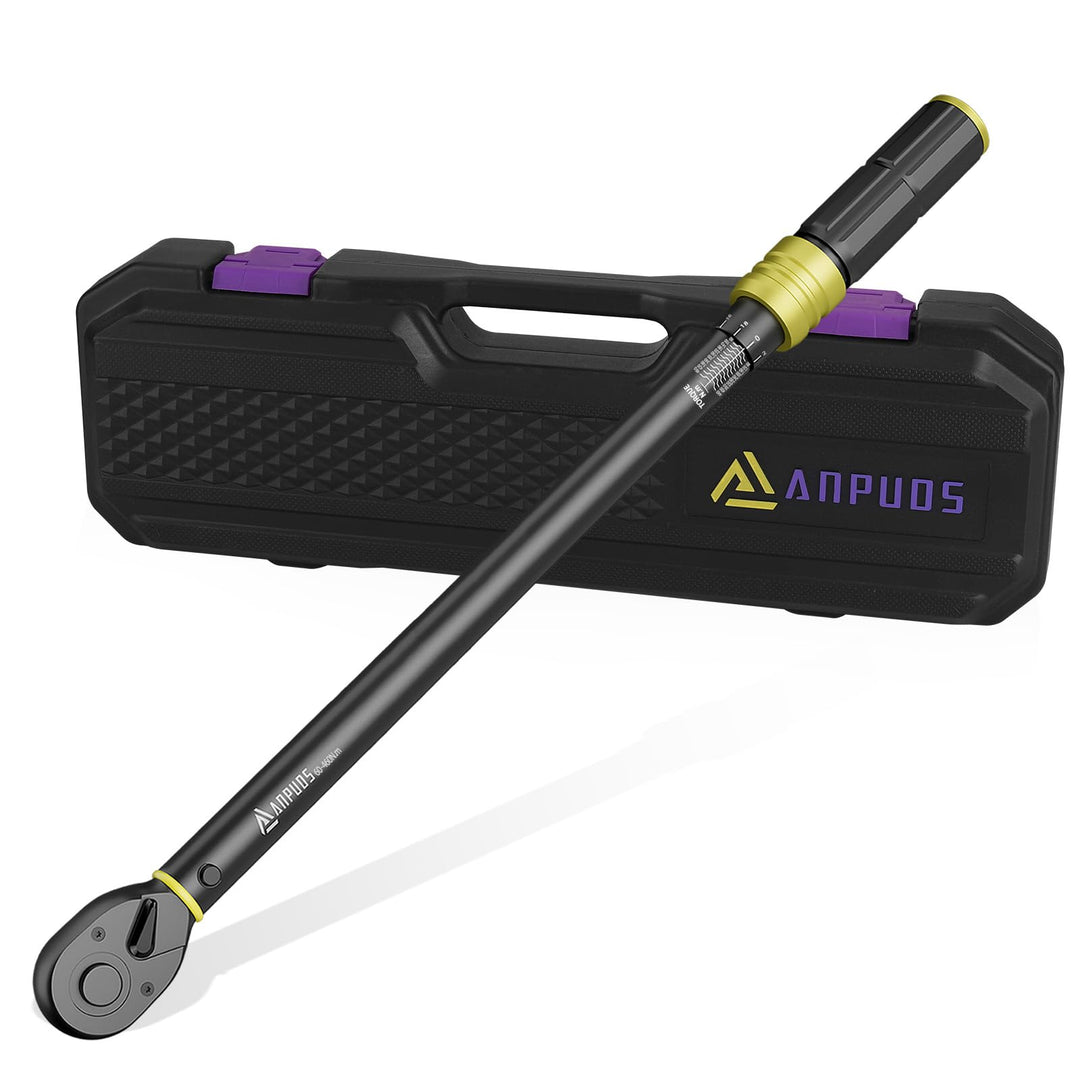 ANPUDS Drehmomentschlüssel 1/2 Zoll, 60-460 Nm Drehmomentschlüssel, ±3% Fehlergenauigkeit mit 72 Zäh