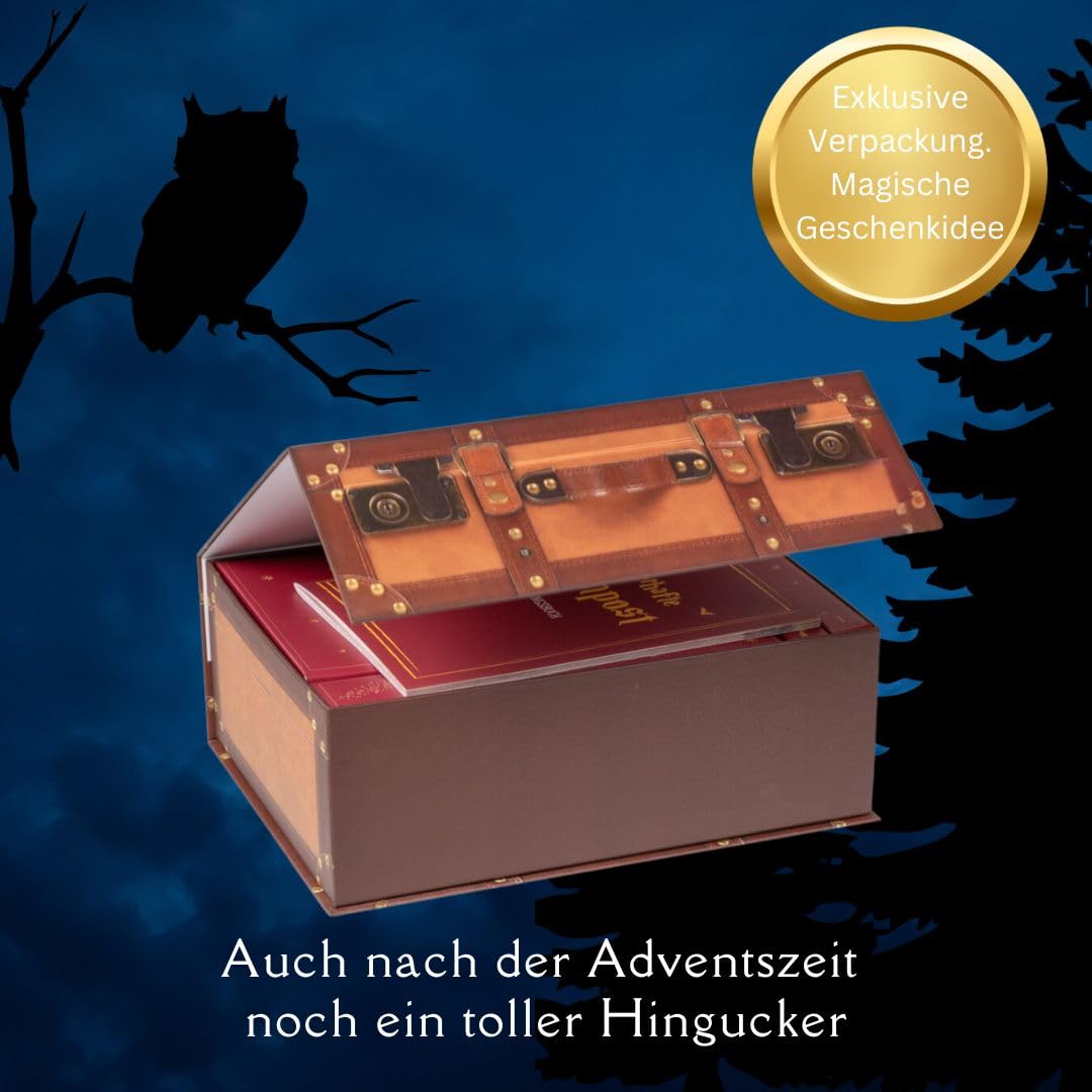 Adventskalender Zauberhafte Eulenpost: 24 Überraschungen für Papeterie-Lover: Box mit Magnetverschlu